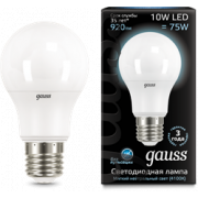 Лампа Gauss A60 10W 920lm 4100K E27 LED 1/10/50