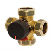 Клапан смесительный четырехходовой ESBE VRB143 - 22 мм (коспрессионный, PN10, Tmax 110°C, KVS 4,0)