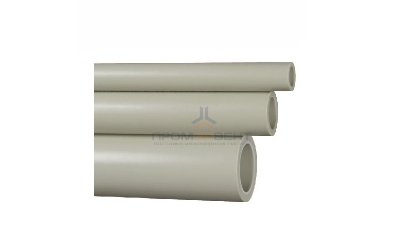 Труба полипропиленовая армированная стекловолокном FV-Plast FASER - 40×6,7 (PN20, штанга 4м, серый)