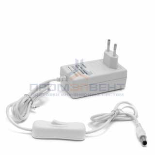 03-17 Блок Питания(Адаптер) 12В, 18 Вт, IP44, 1,5А, разъем 2,5*5,5мм, пластик, 90*50*30 мм