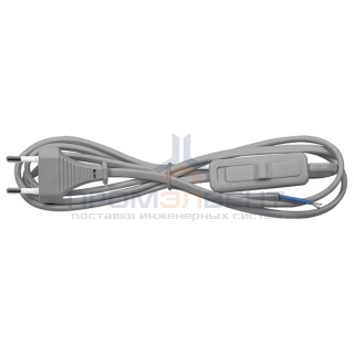 Сетевой шнур KF-HK-1 230V 1.9м (с выключателем) серый