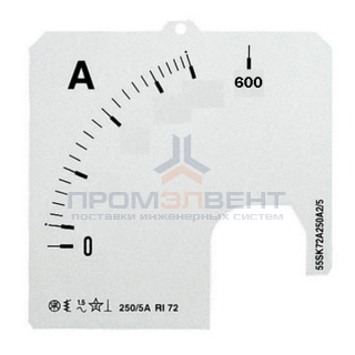 Шкала для амперметра ABB SCL-A1-600/72